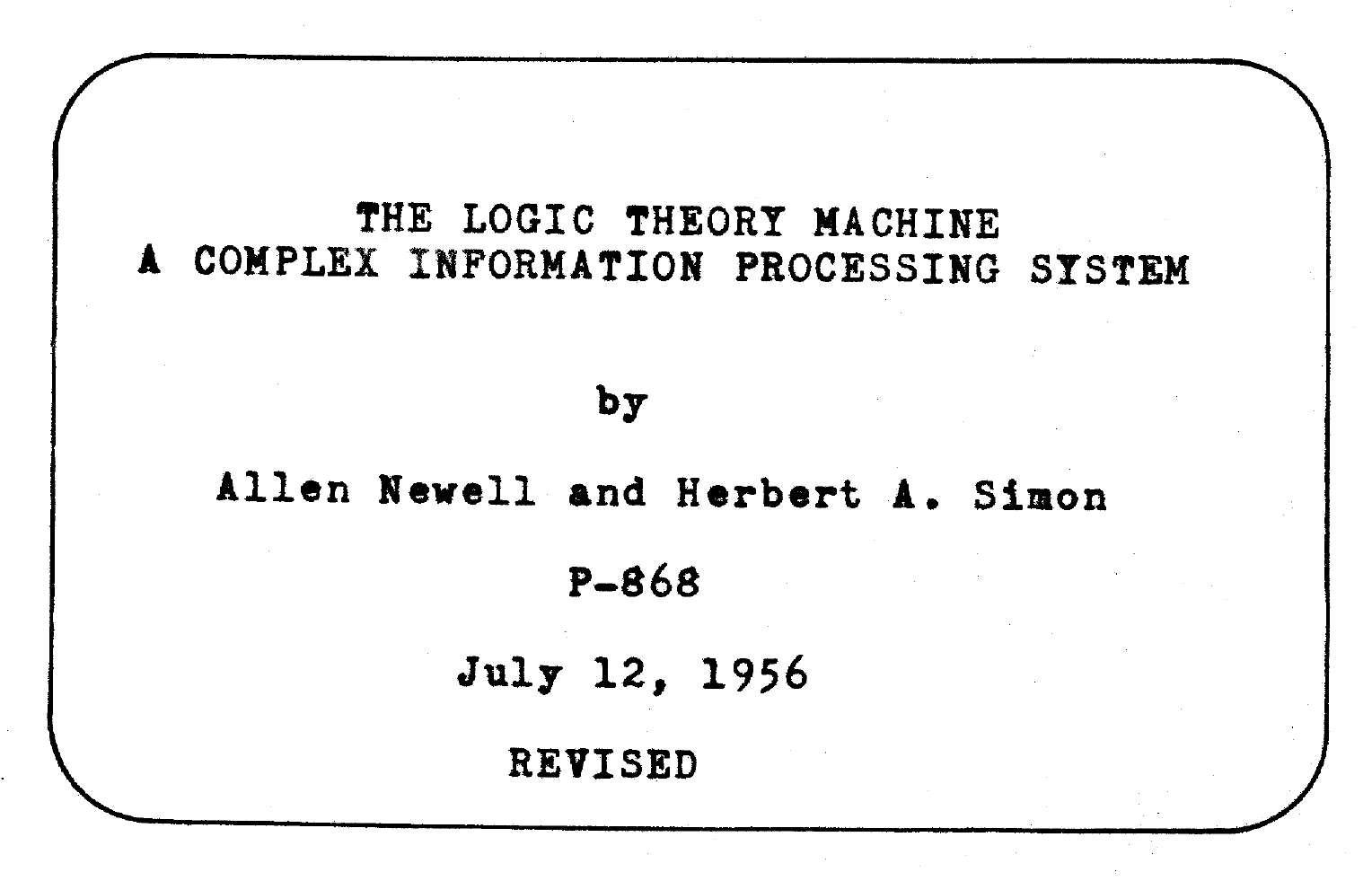 Newell & Simon paper on IPL