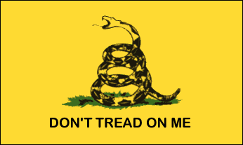 The Gadsden flag: Don't tread on me.